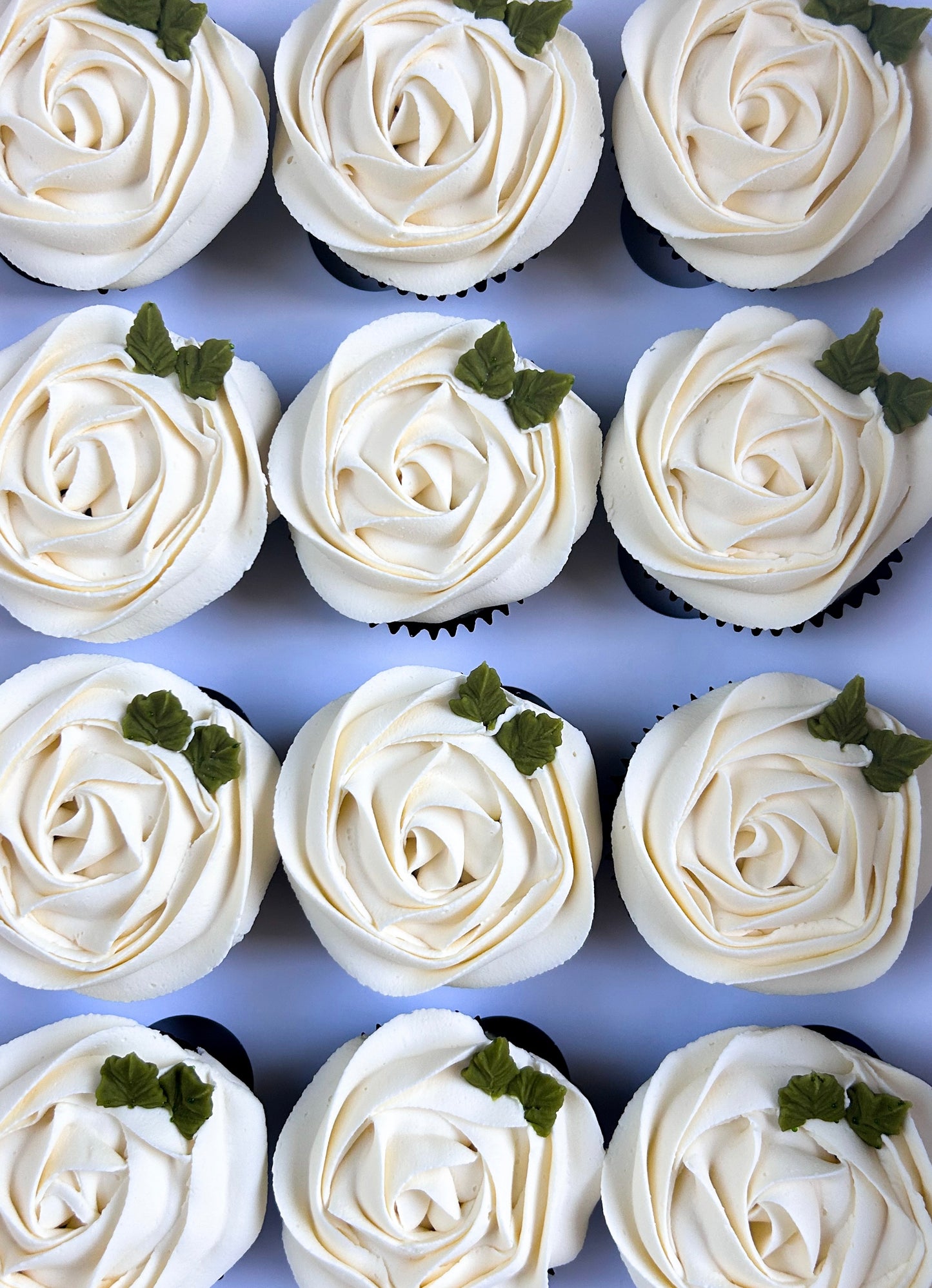Classic Cupcakes with Leaves