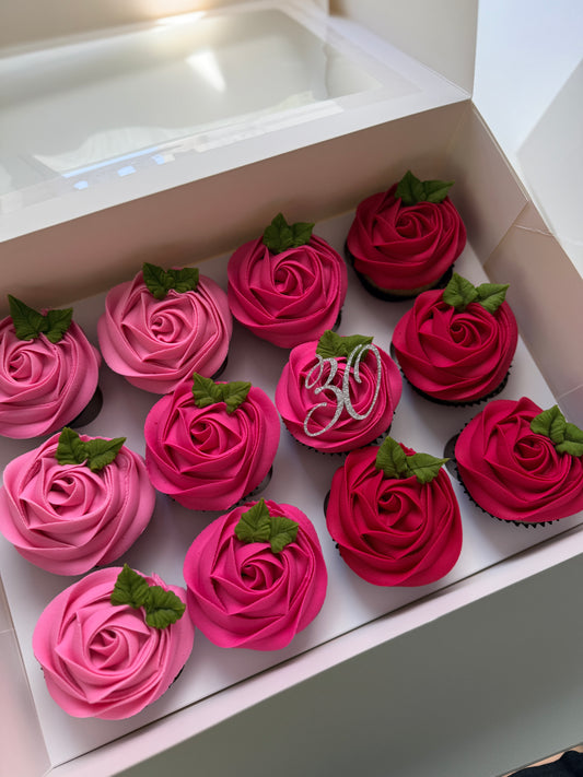 Classic Cupcakes with Leaves