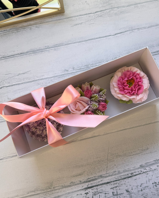 Gift Box 3 Floral Cupcakes