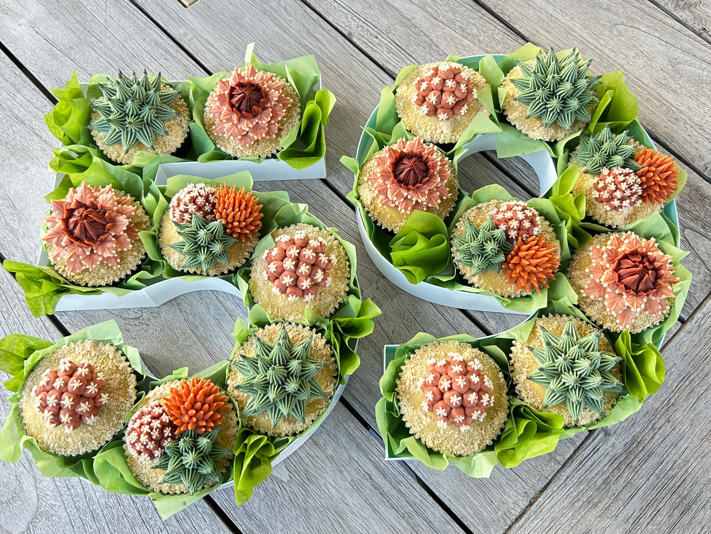 Floral cupcake number box