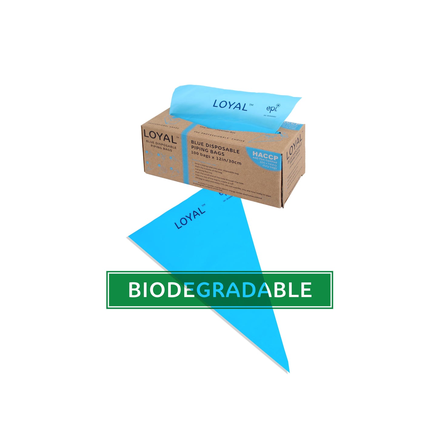 Disposable Piping Bags Blue 12" (100pc)