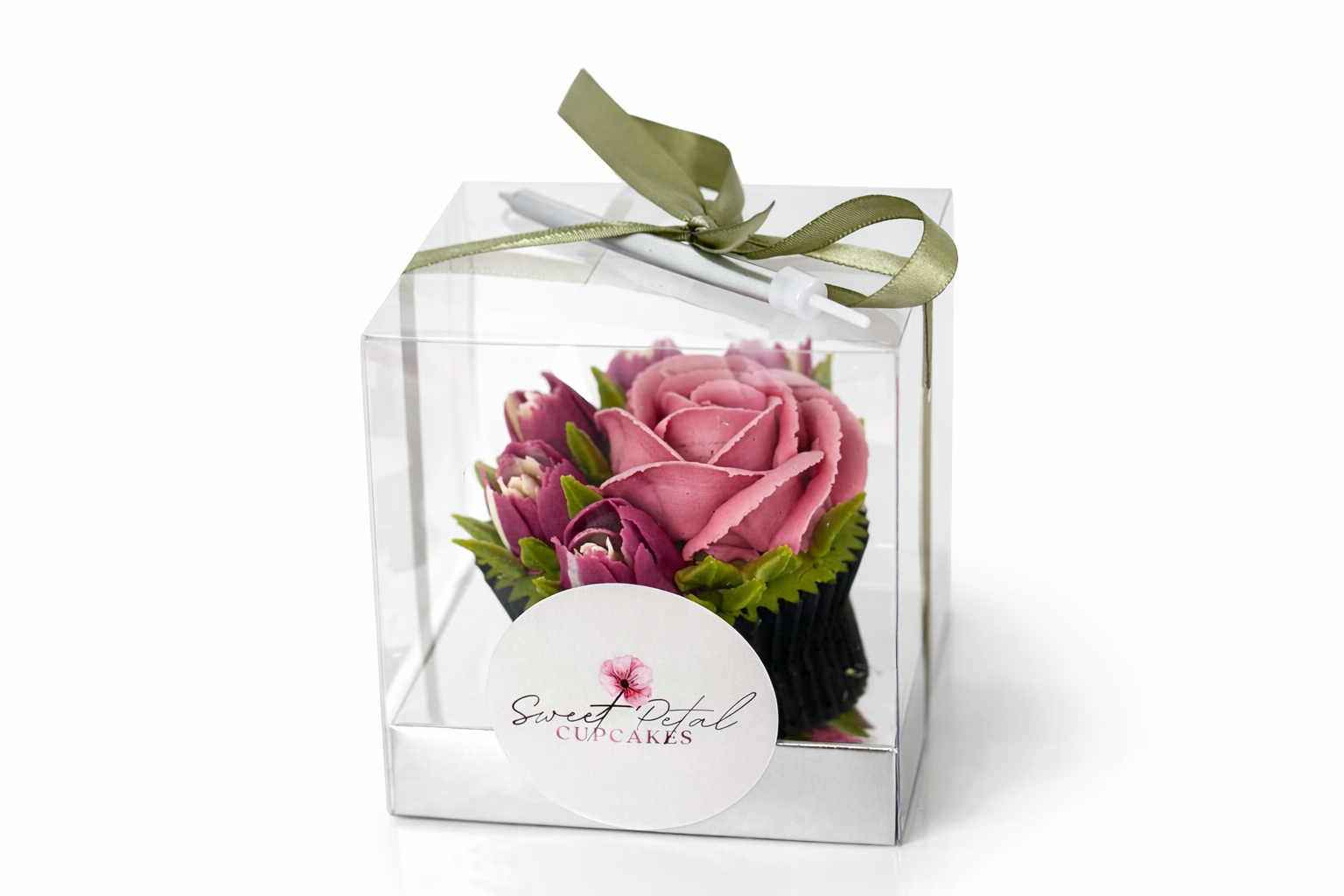 Individual floral cupcake box 